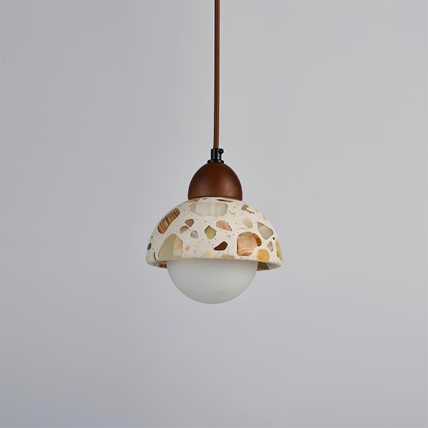 Tressa Pendant Lamp Terrazzo-Inlay Sculptural - Letslighting