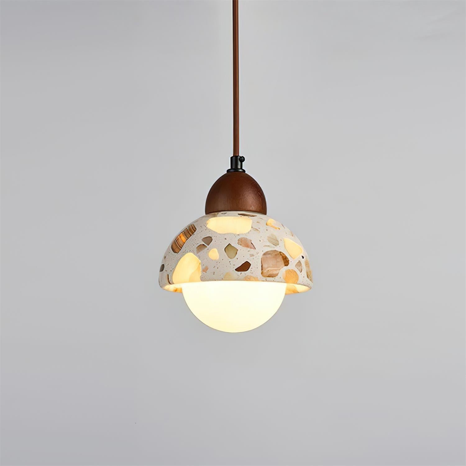Tressa Pendant Lamp Terrazzo-Inlay Sculptural - Letslighting