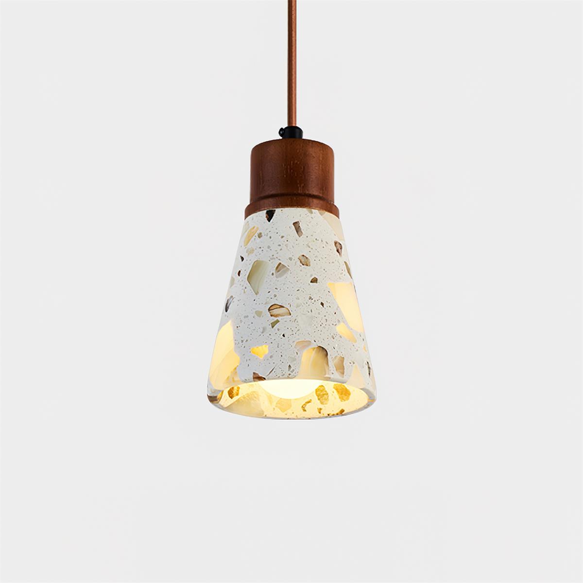 Tressa Pendant Lamp Terrazzo-Inlay Sculptural - Letslighting