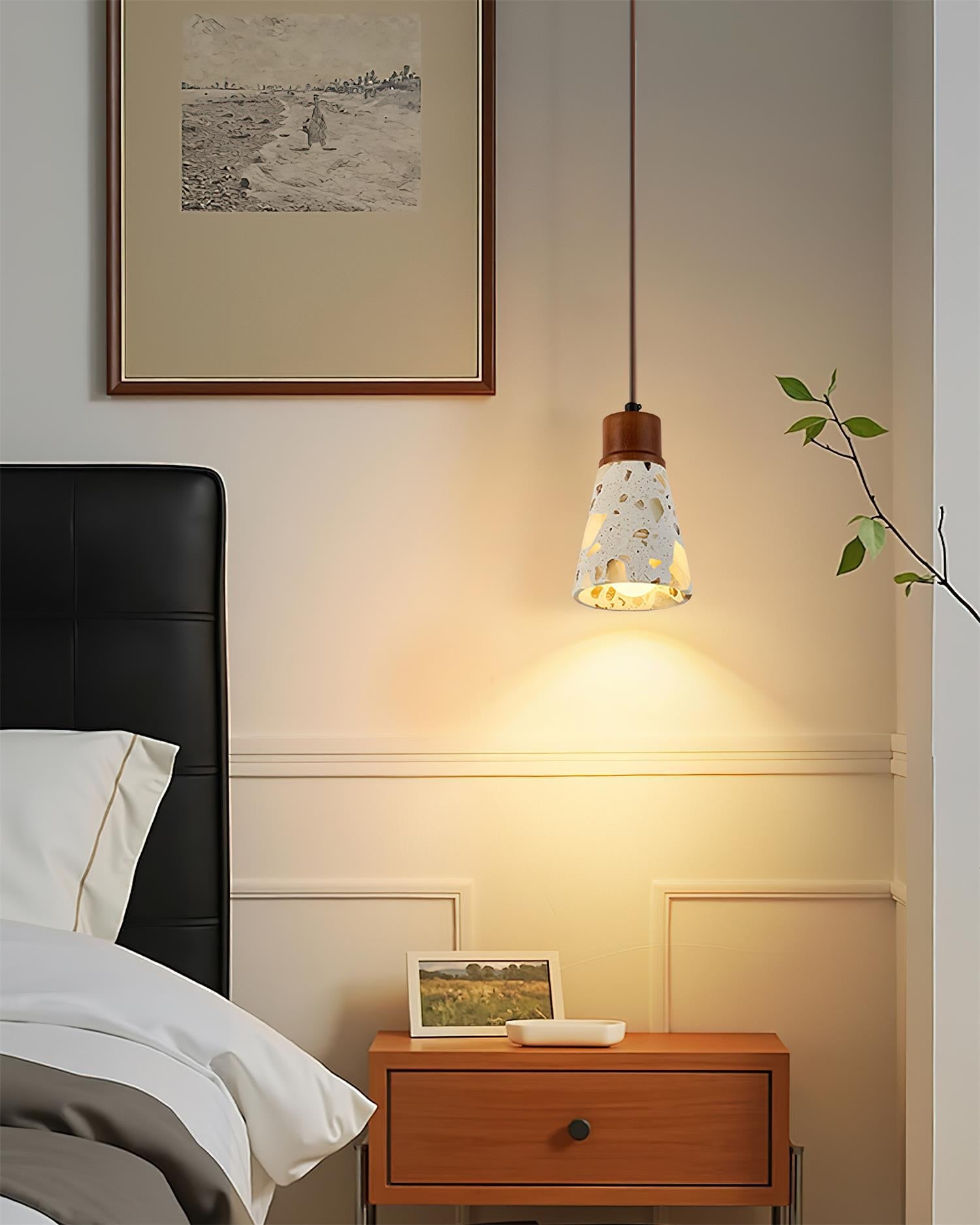 Tressa Pendant Lamp Terrazzo-Inlay Sculptural - Letslighting