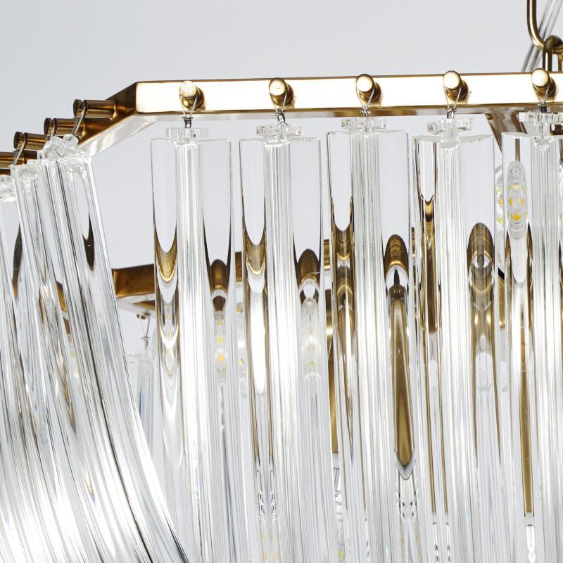 Aurora Chandelier Clear Curved Tiered - Letslighting