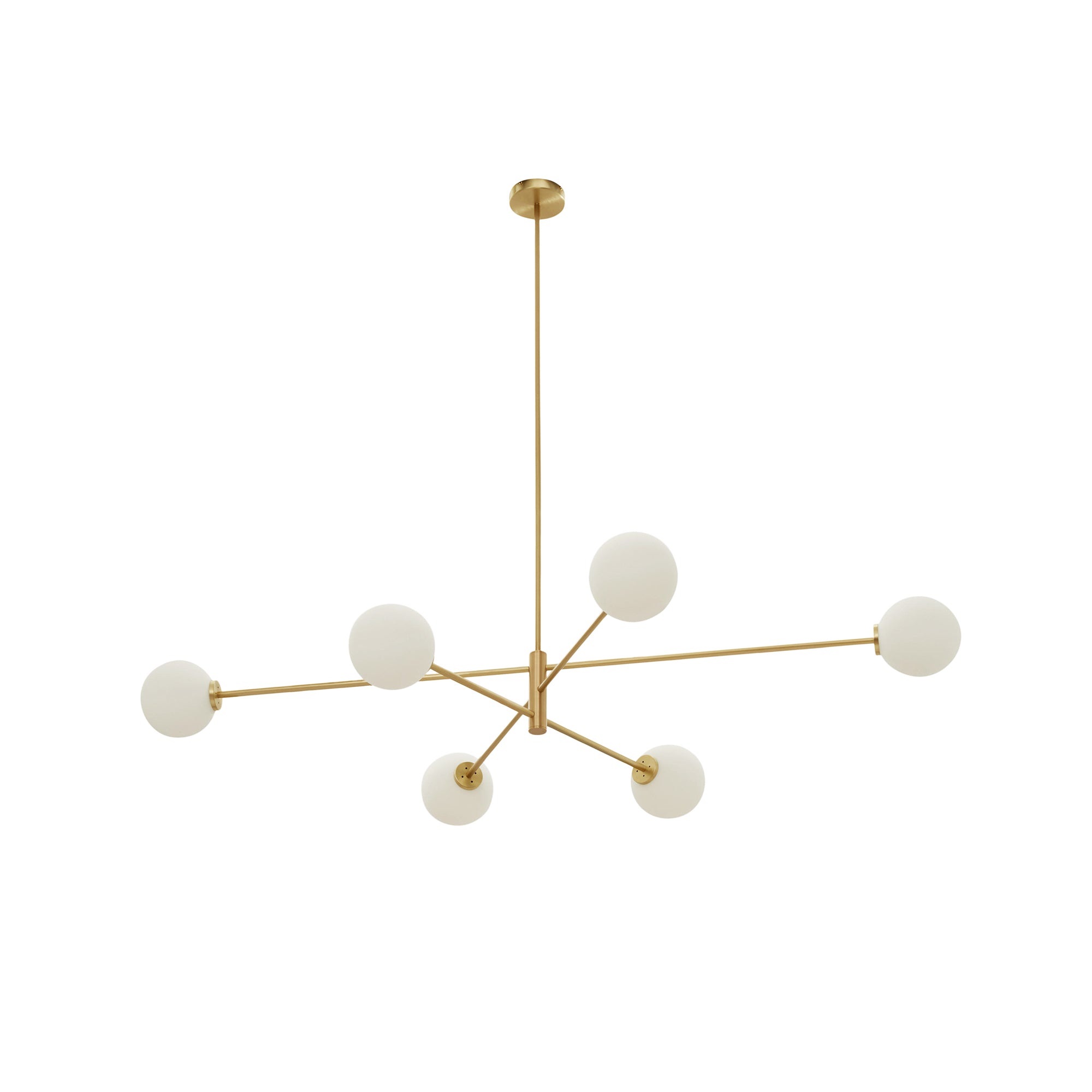 Catalel Modern Minimalist Brass Glass Chandelier - Letslighting