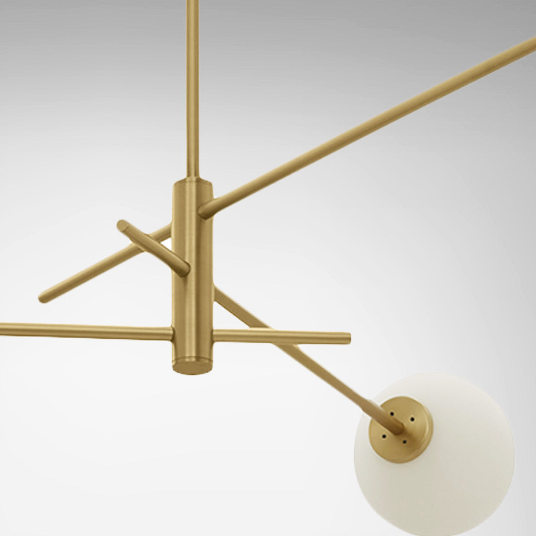 Catalel Modern Minimalist Brass Glass Chandelier - Letslighting