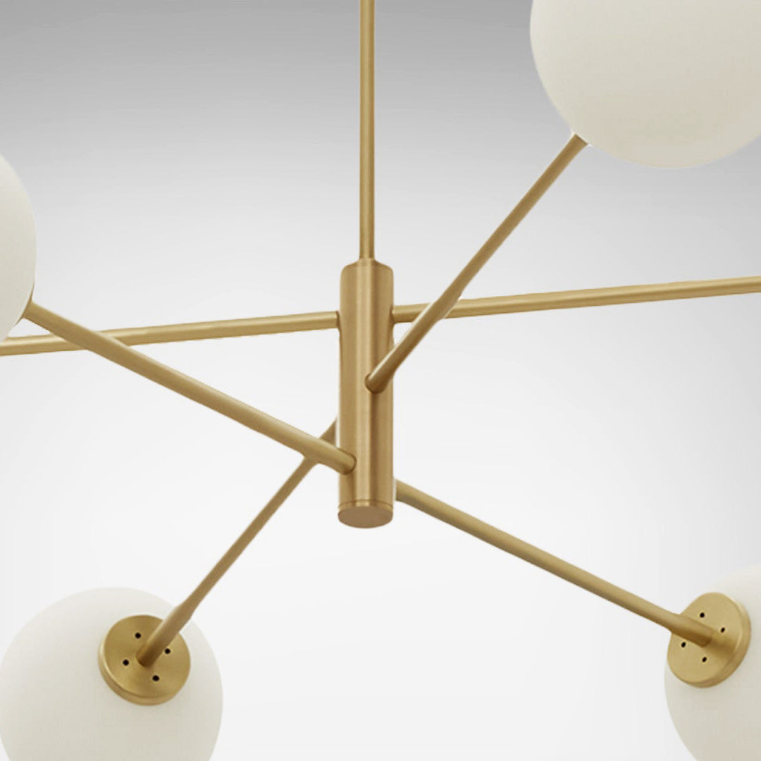 Catalel Modern Minimalist Brass Glass Chandelier - Letslighting