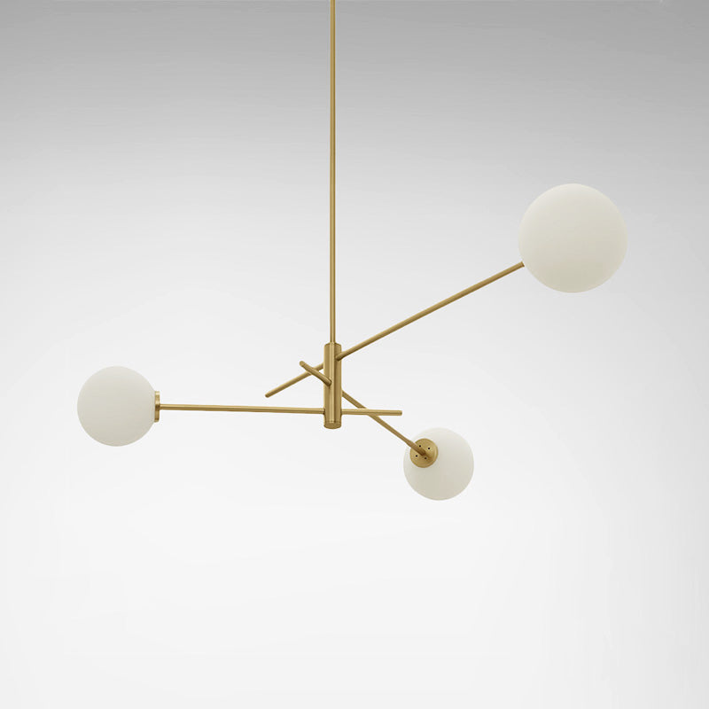 Catalel Modern Minimalist Brass Glass Chandelier - Letslighting