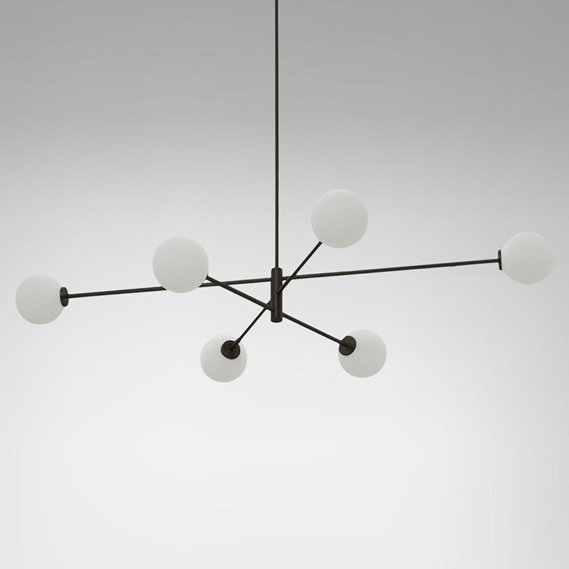 Catalel Modern Minimalist Brass Glass Chandelier - Letslighting