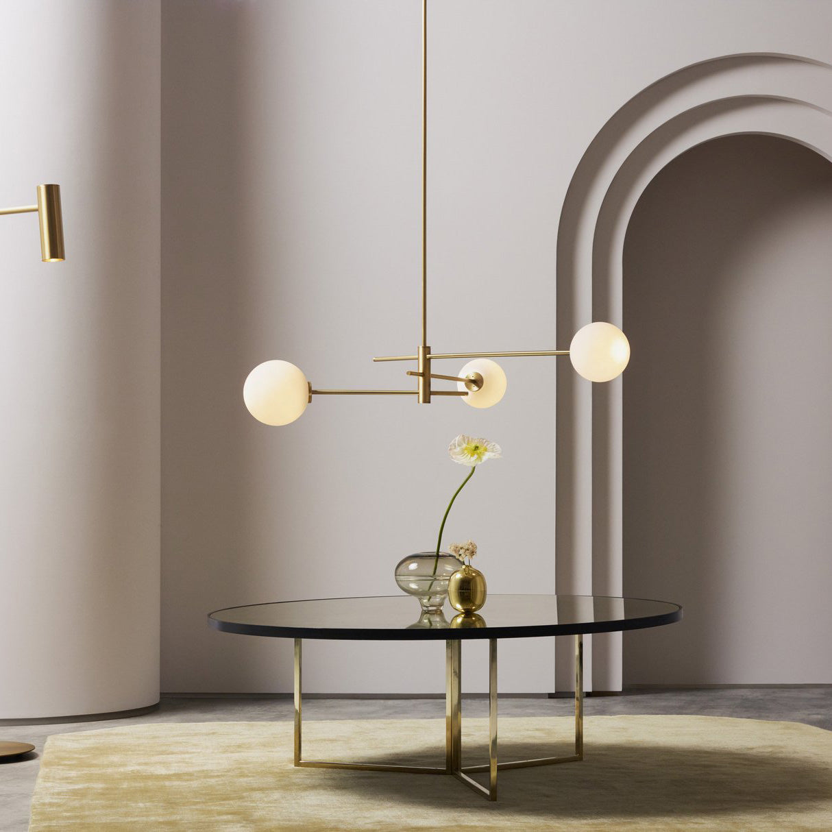 Catalel Modern Minimalist Brass Glass Chandelier - Letslighting