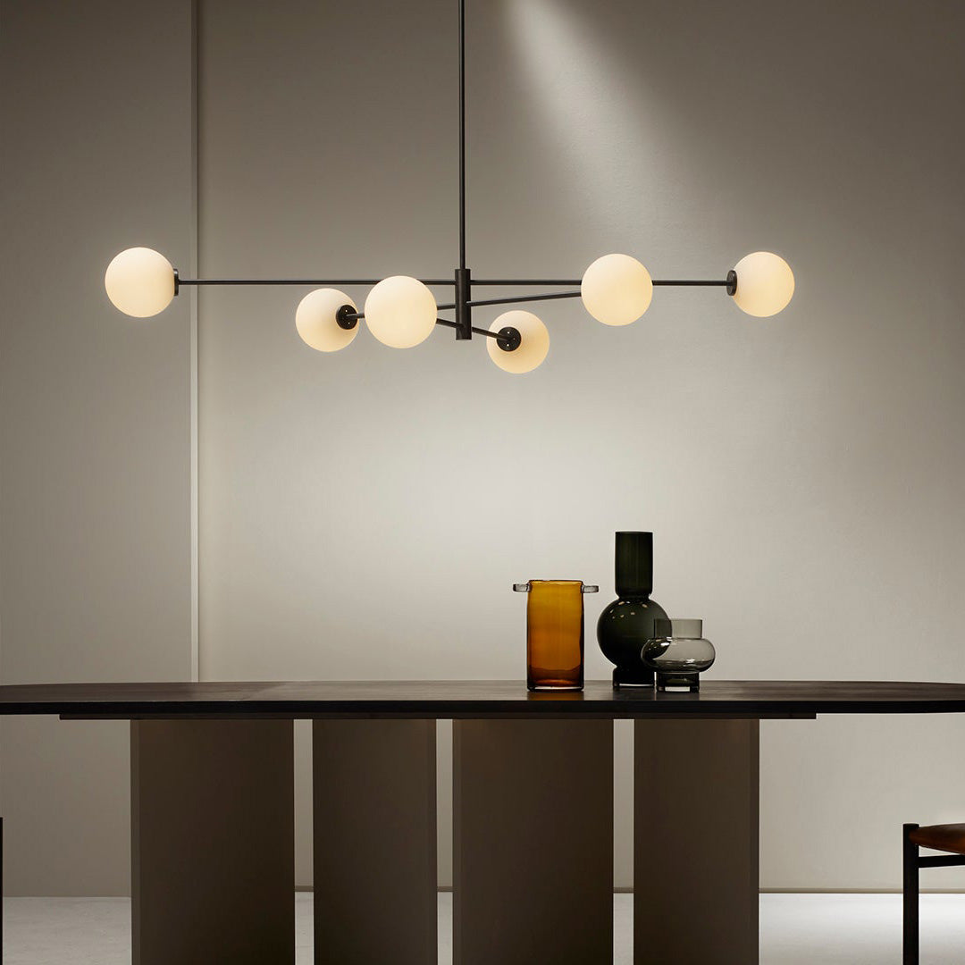Catalel Modern Minimalist Brass Glass Chandelier - Letslighting