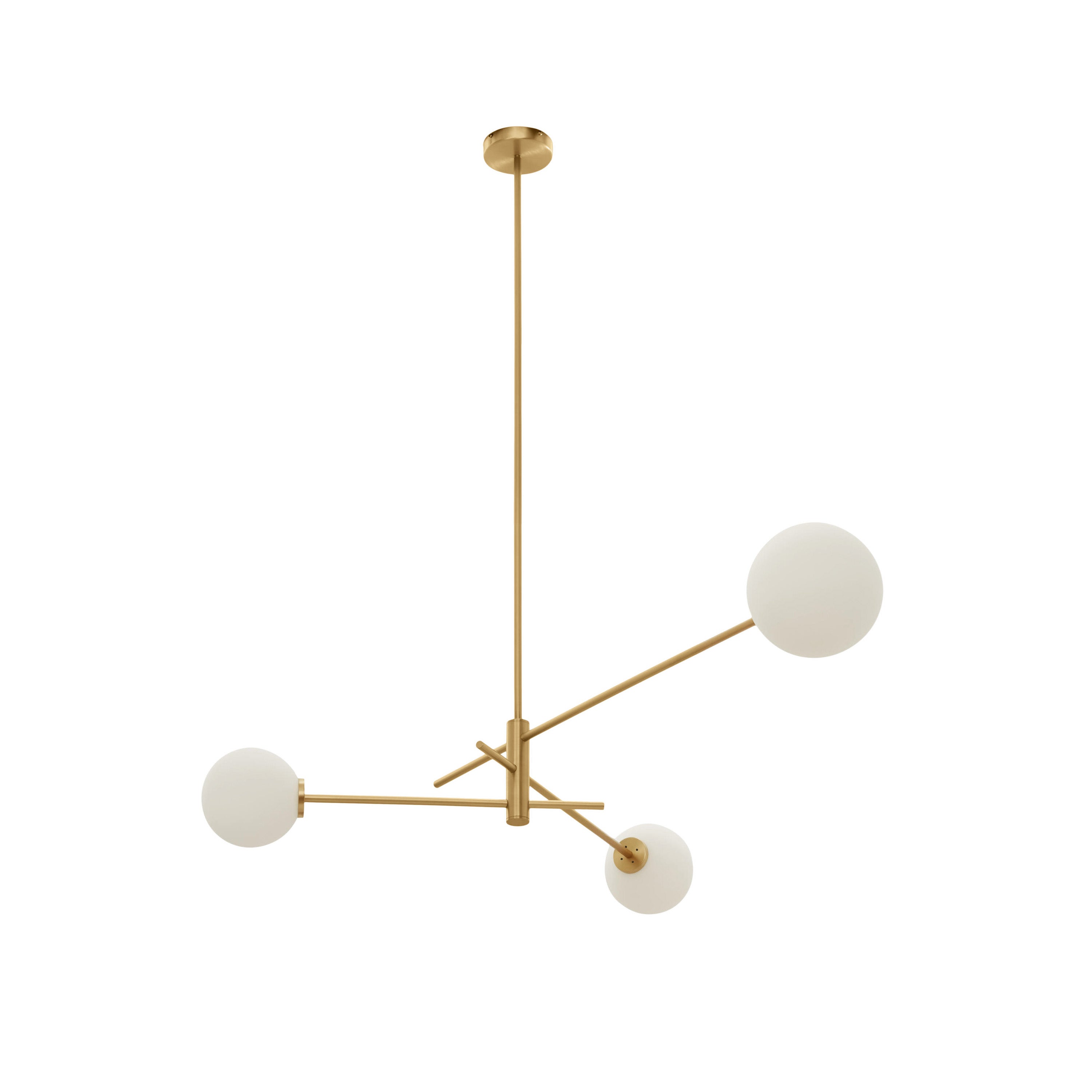 Catalel Modern Minimalist Brass Glass Chandelier - Letslighting