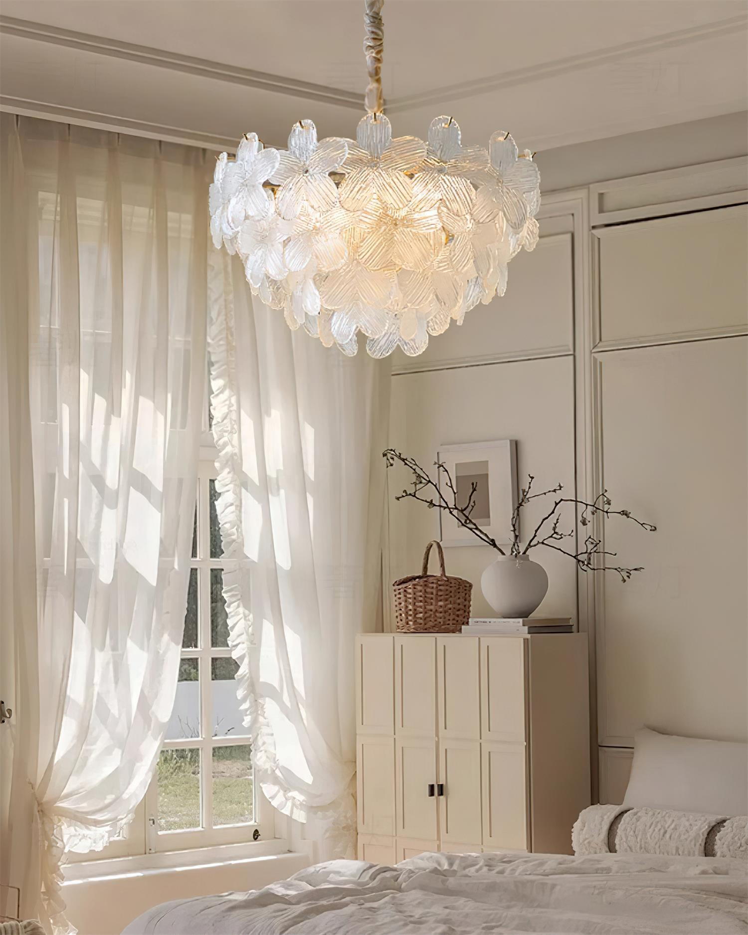 Cavine Pink Glass Flower Chandelier - Letslighting