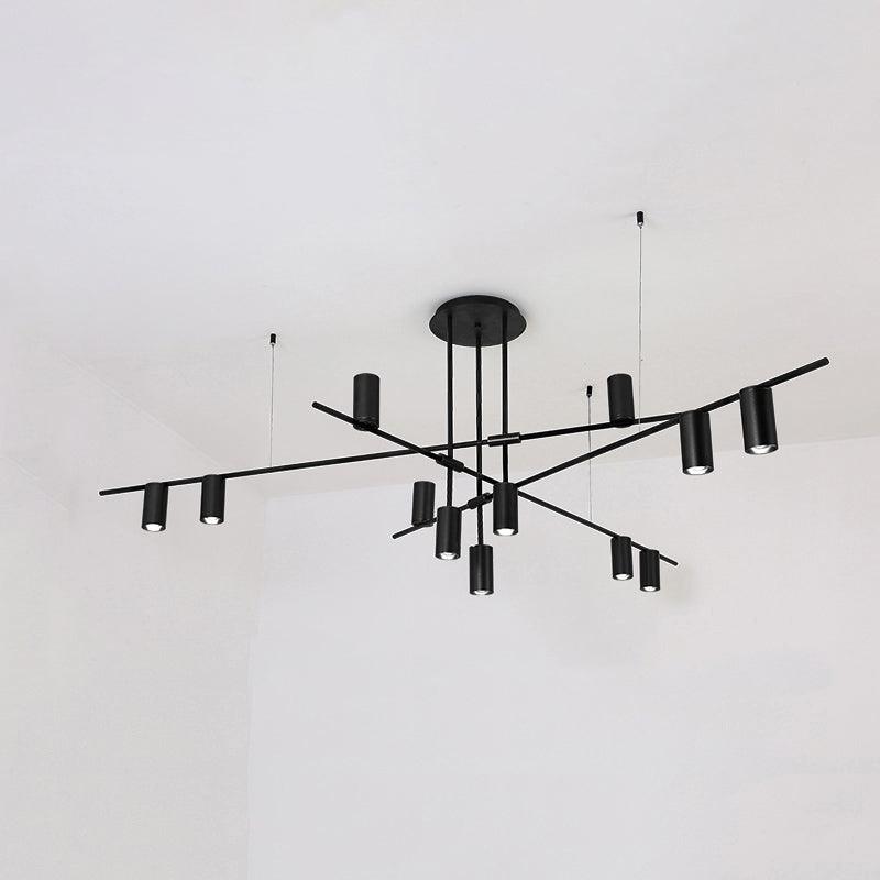 Lustra Chandelier Tribes Brass Linear Cylinder - Letslighting