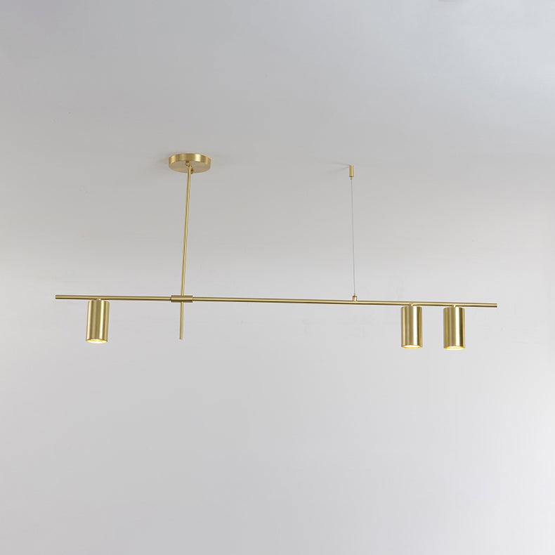 Lustra Chandelier Tribes Brass Linear Cylinder - Letslighting