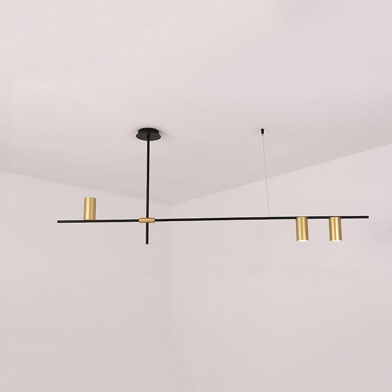 Lustra Chandelier Tribes Brass Linear Cylinder - Letslighting