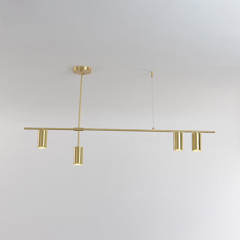 Lustra Chandelier Tribes Brass Linear Cylinder - Letslighting