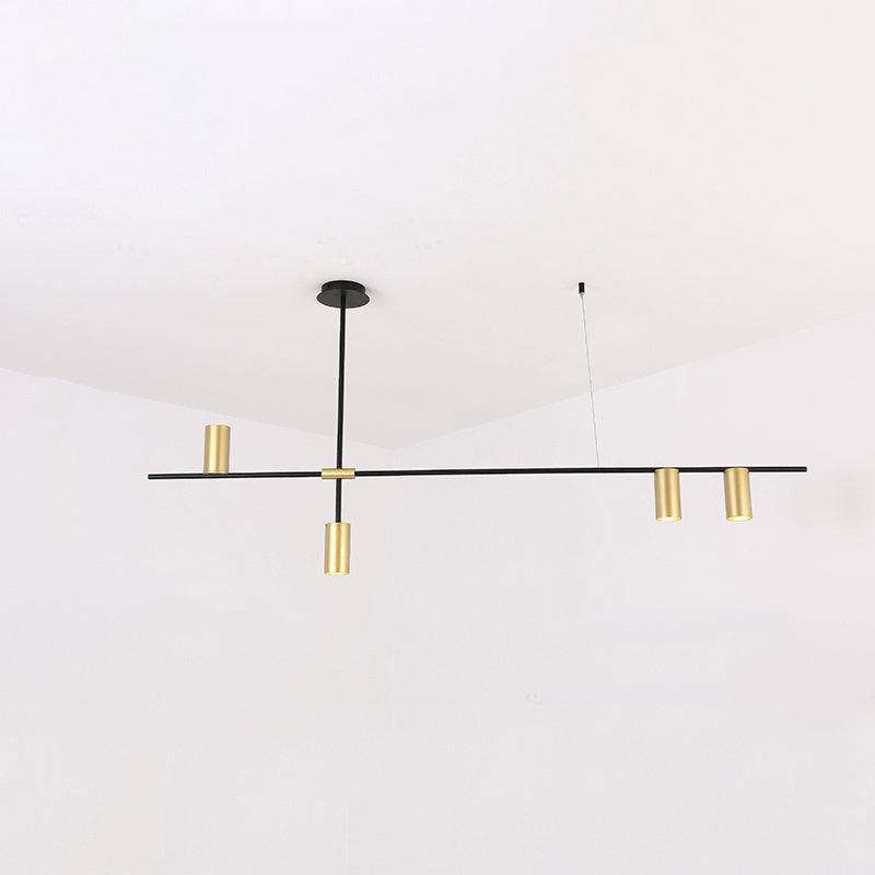 Lustra Chandelier Tribes Brass Linear Cylinder - Letslighting