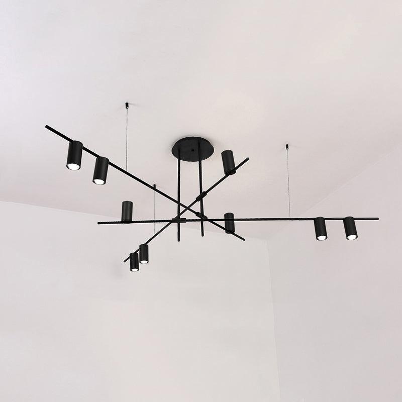Lustra Chandelier Tribes Brass Linear Cylinder - Letslighting