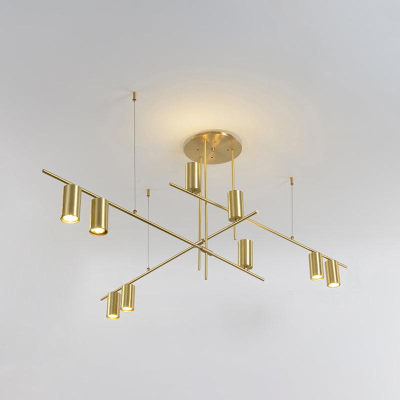 Lustra Chandelier Tribes Brass Linear Cylinder - Letslighting