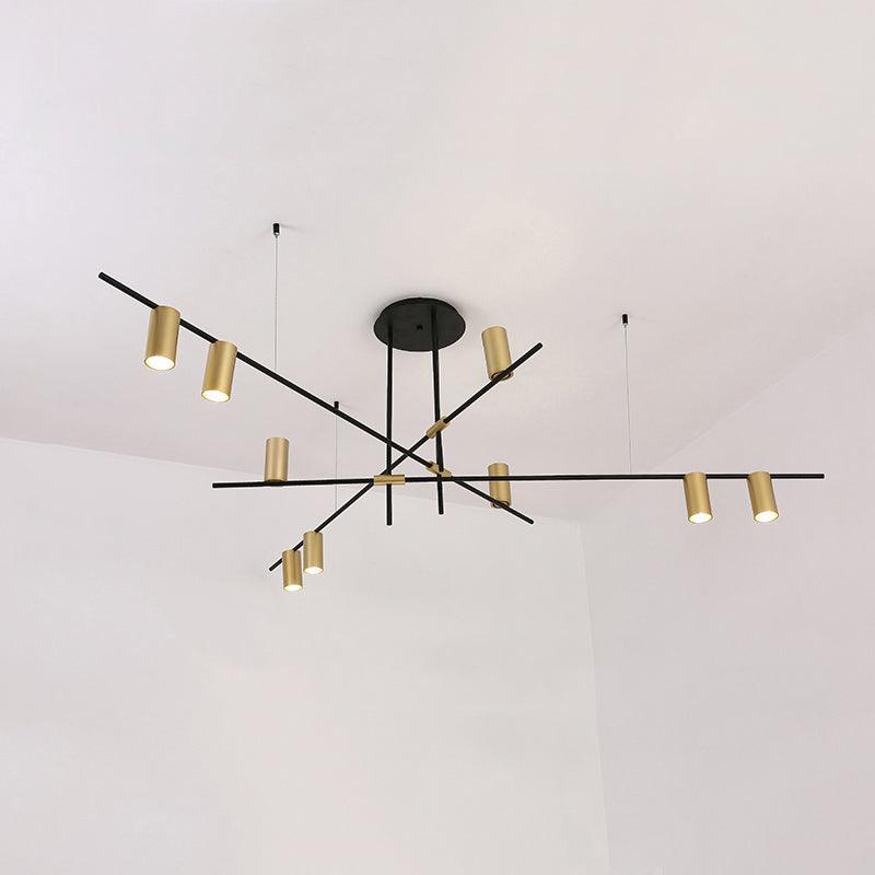 Lustra Chandelier Tribes Brass Linear Cylinder - Letslighting