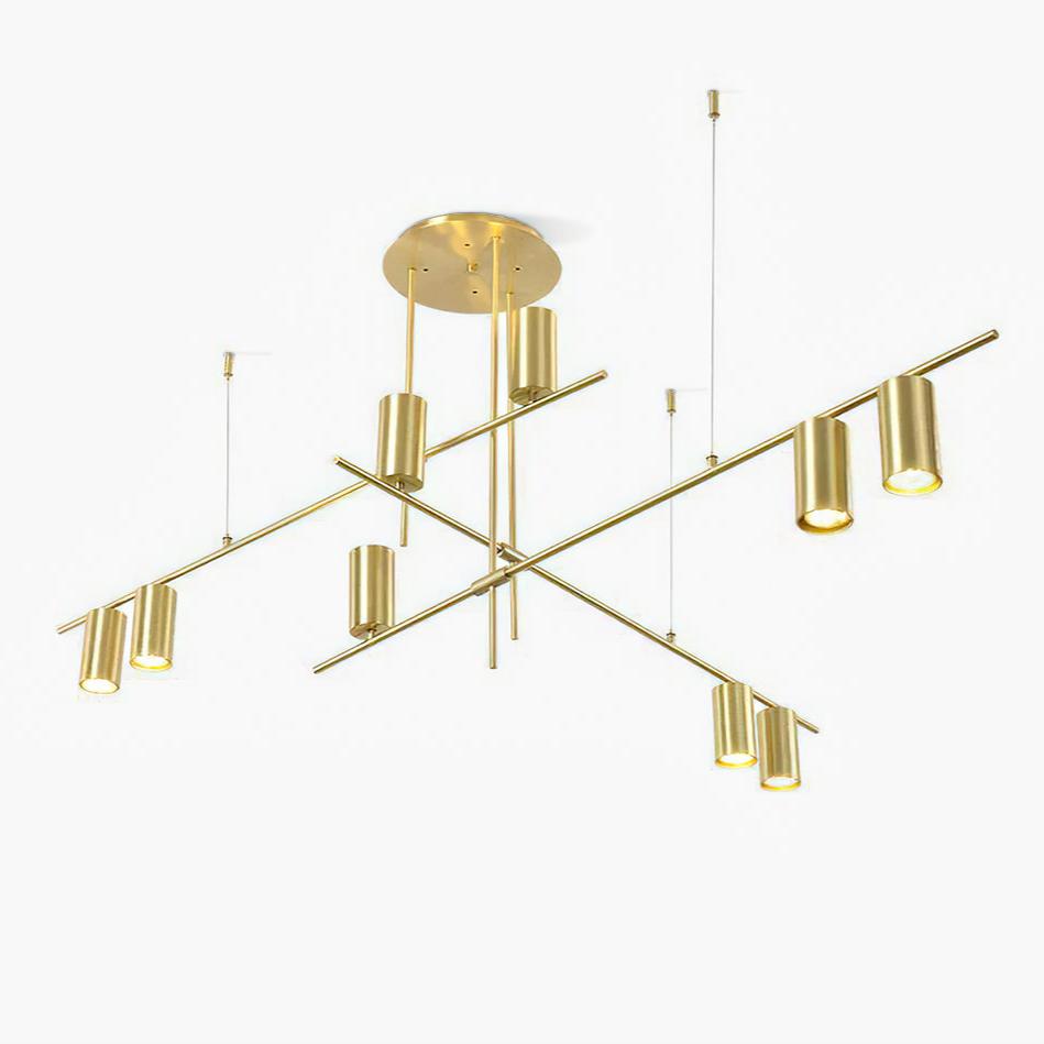 Lustra Chandelier Tribes Brass Linear Cylinder - Letslighting