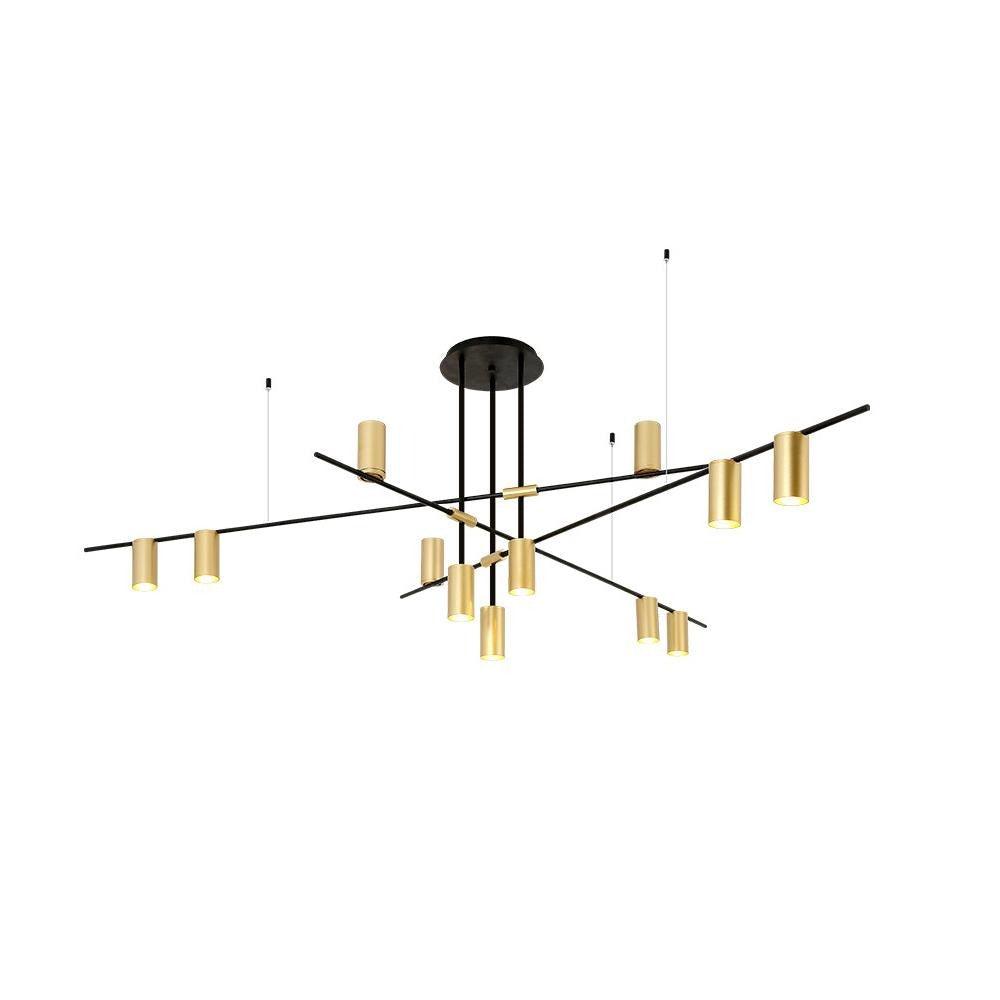 Lustra Chandelier Tribes Brass Linear Cylinder - Letslighting