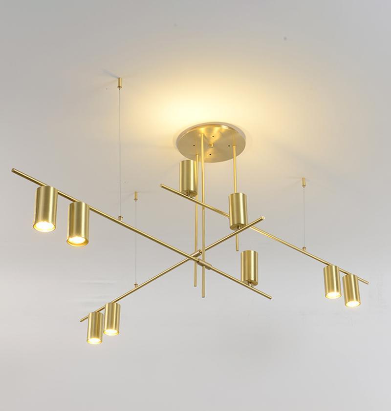 Lustra Chandelier Tribes Brass Linear Cylinder - Letslighting