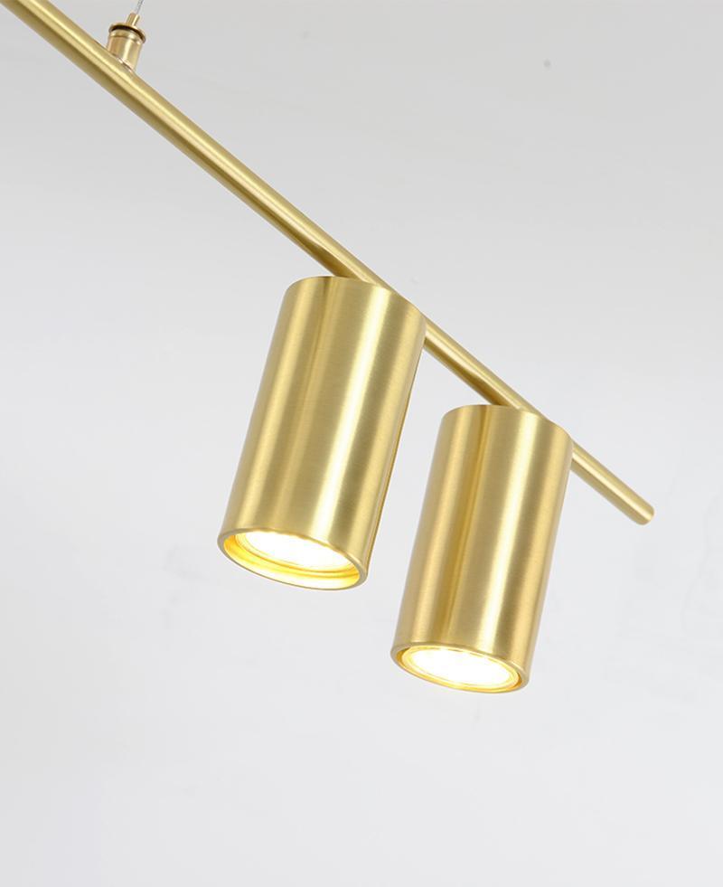 Lustra Chandelier Tribes Brass Linear Cylinder - Letslighting