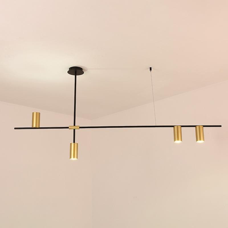 Lustra Chandelier Tribes Brass Linear Cylinder - Letslighting