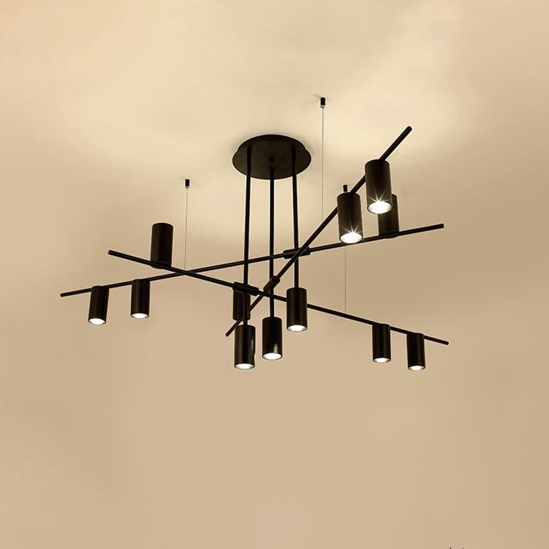 Lustra Chandelier Tribes Brass Linear Cylinder - Letslighting