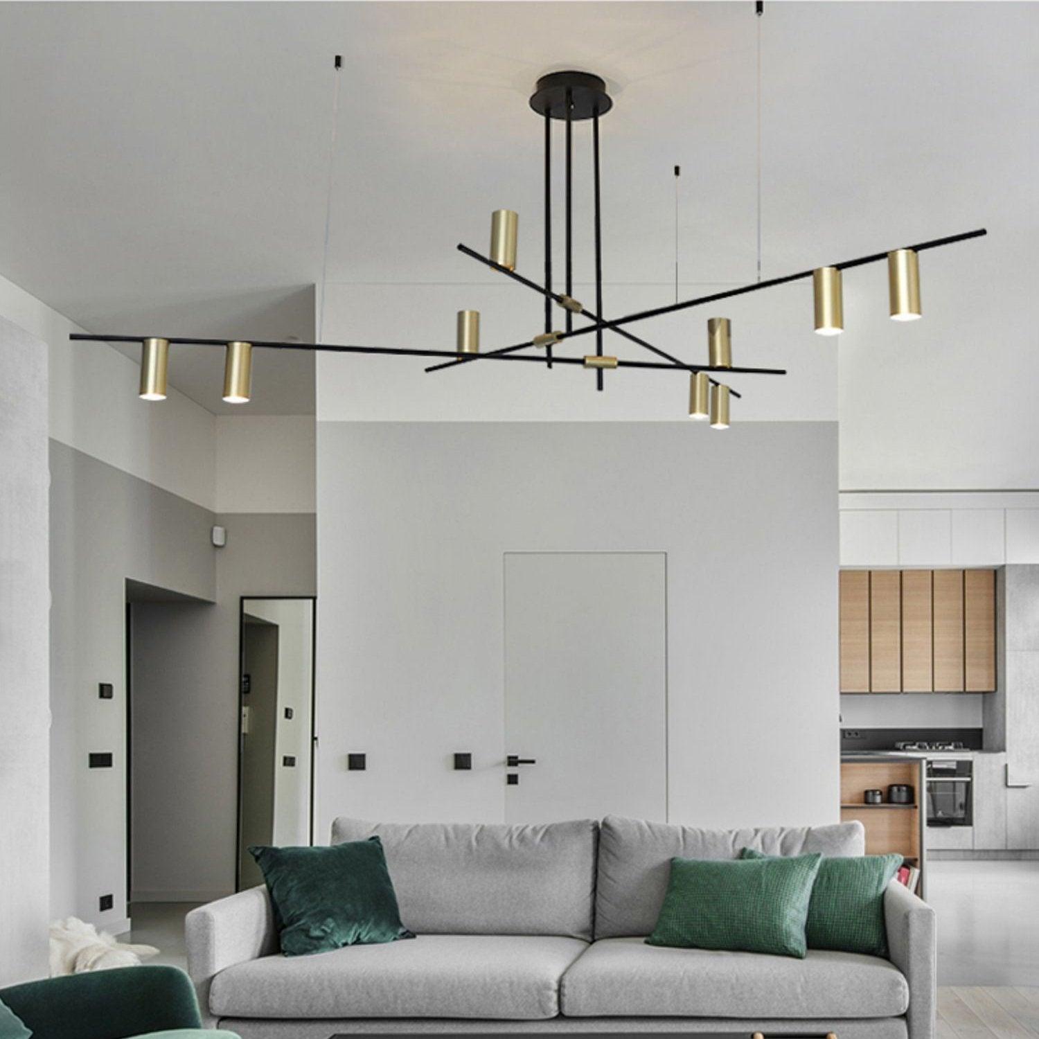 Lustra Chandelier Tribes Brass Linear Cylinder - Letslighting