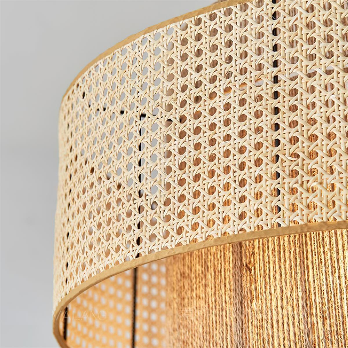 Triela Pendant Lamp Layered Rattan - Letslighting