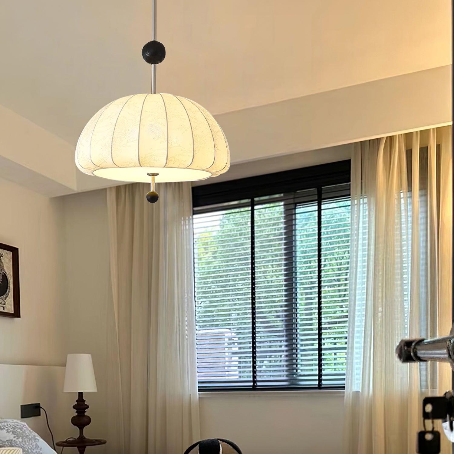 Trigg Pendant Lamp Map-Pattern Fabric - Letslighting