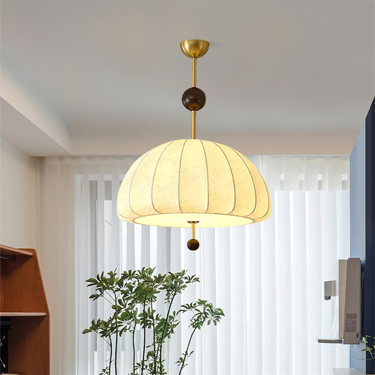 Trigg Pendant Lamp Map-Pattern Fabric - Letslighting