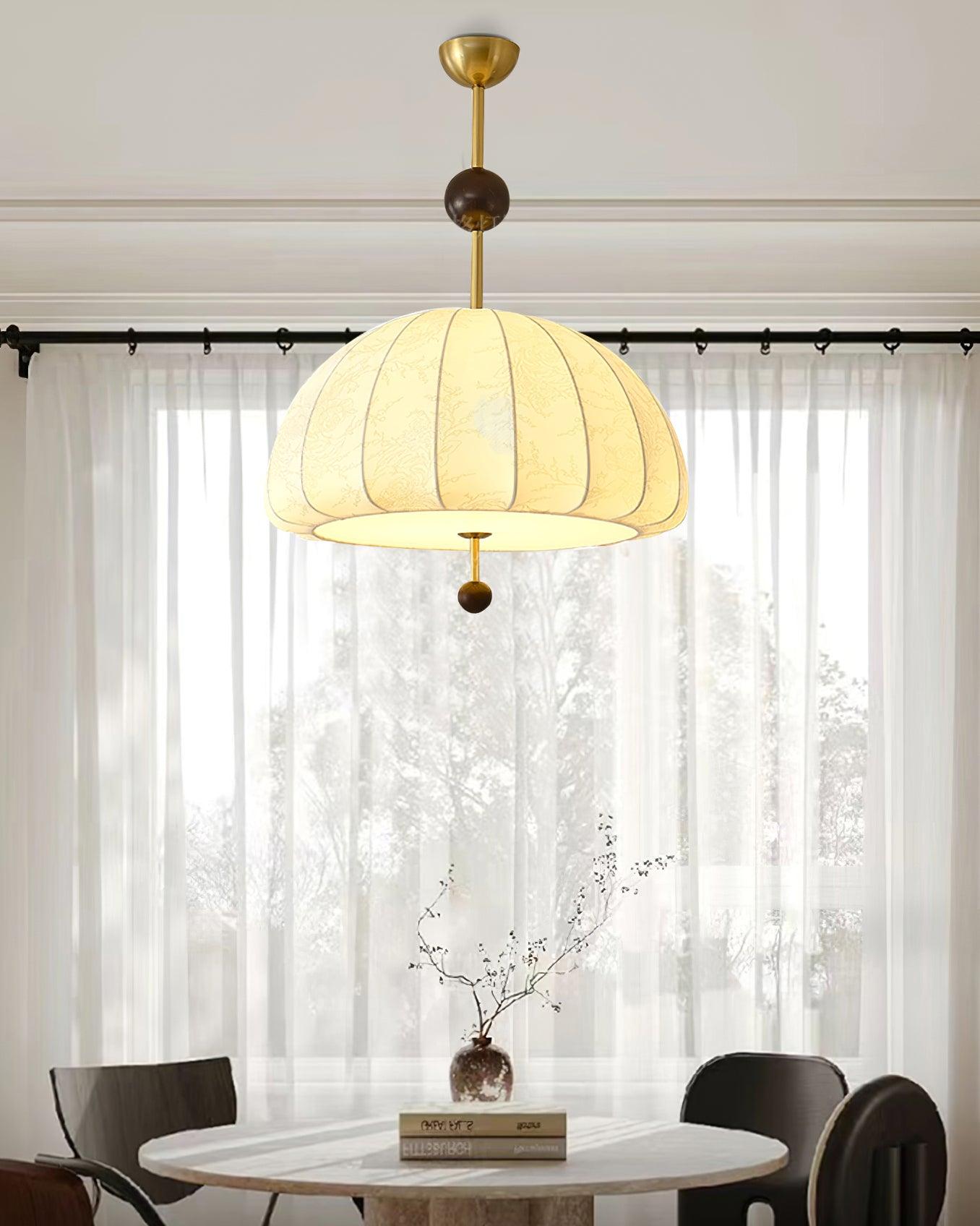 Trigg Pendant Lamp Map-Pattern Fabric - Letslighting