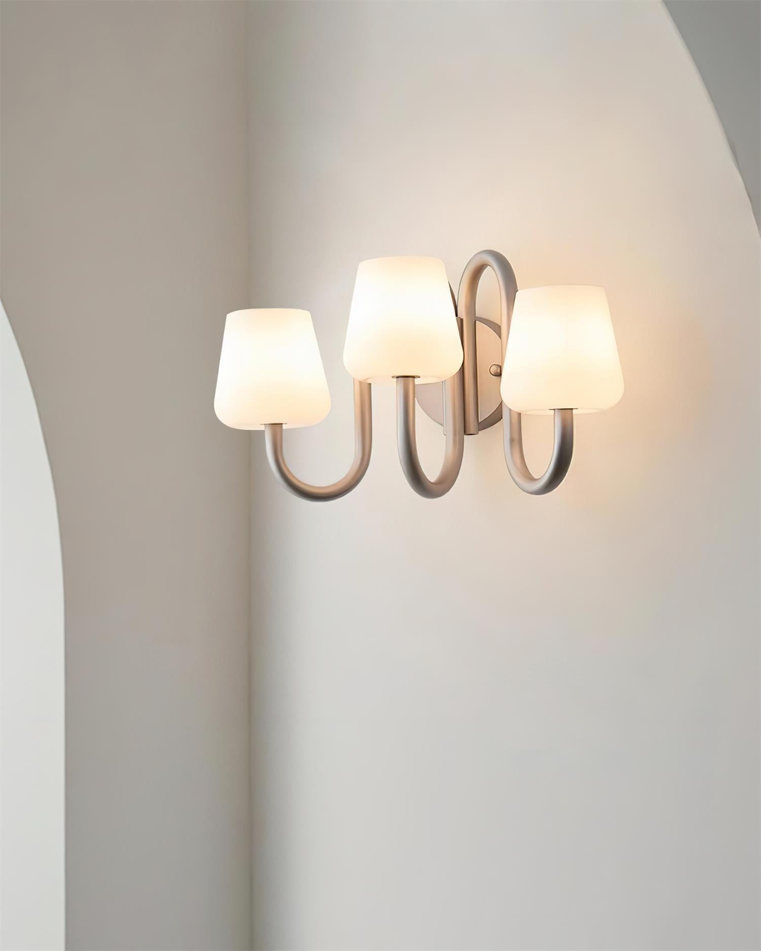 Trilo Wall Lamp Sculptural Satin Curves - Letslighting