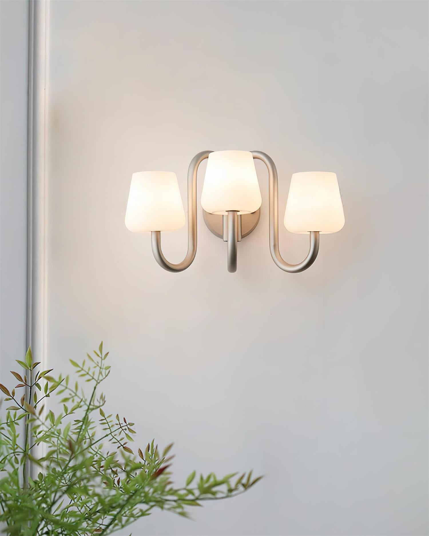 Trilo Wall Lamp Sculptural Satin Curves - Letslighting
