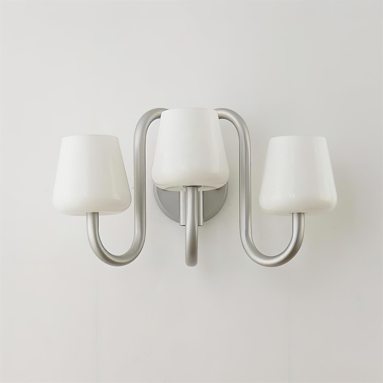 Trilo Wall Lamp Sculptural Satin Curves - Letslighting