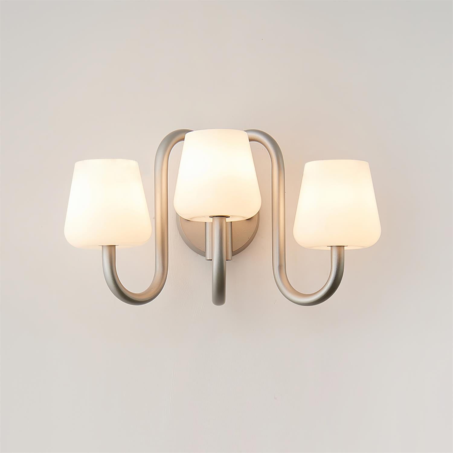 Trilo Wall Lamp Sculptural Satin Curves - Letslighting