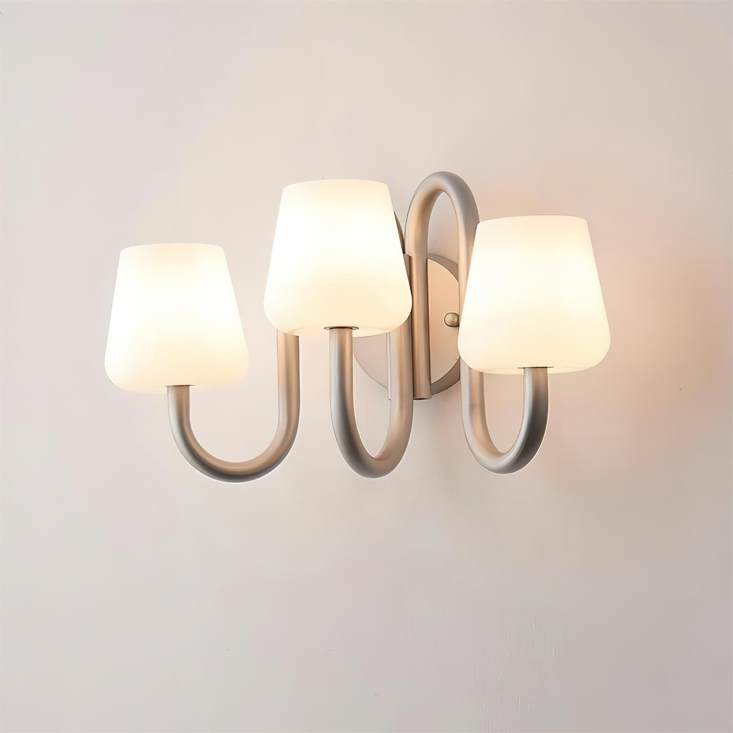 Trilo Wall Lamp Sculptural Satin Curves - Letslighting