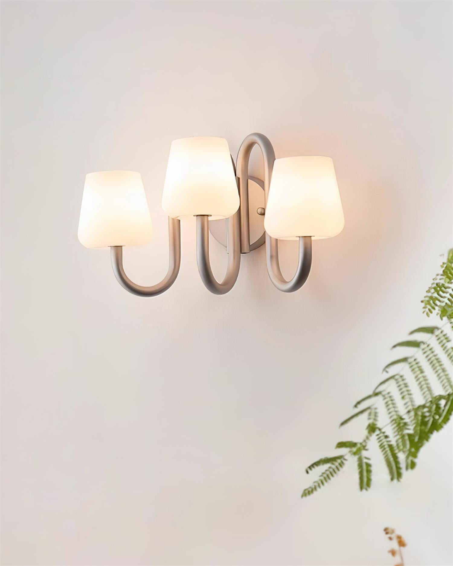 Trilo Wall Lamp Sculptural Satin Curves - Letslighting