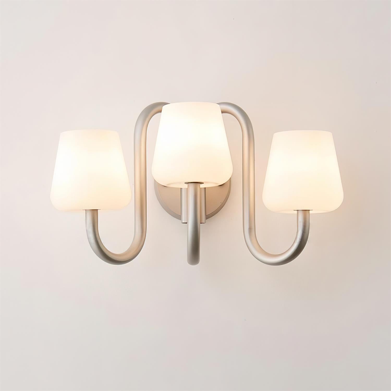 Trilo Wall Lamp Sculptural Satin Curves - Letslighting