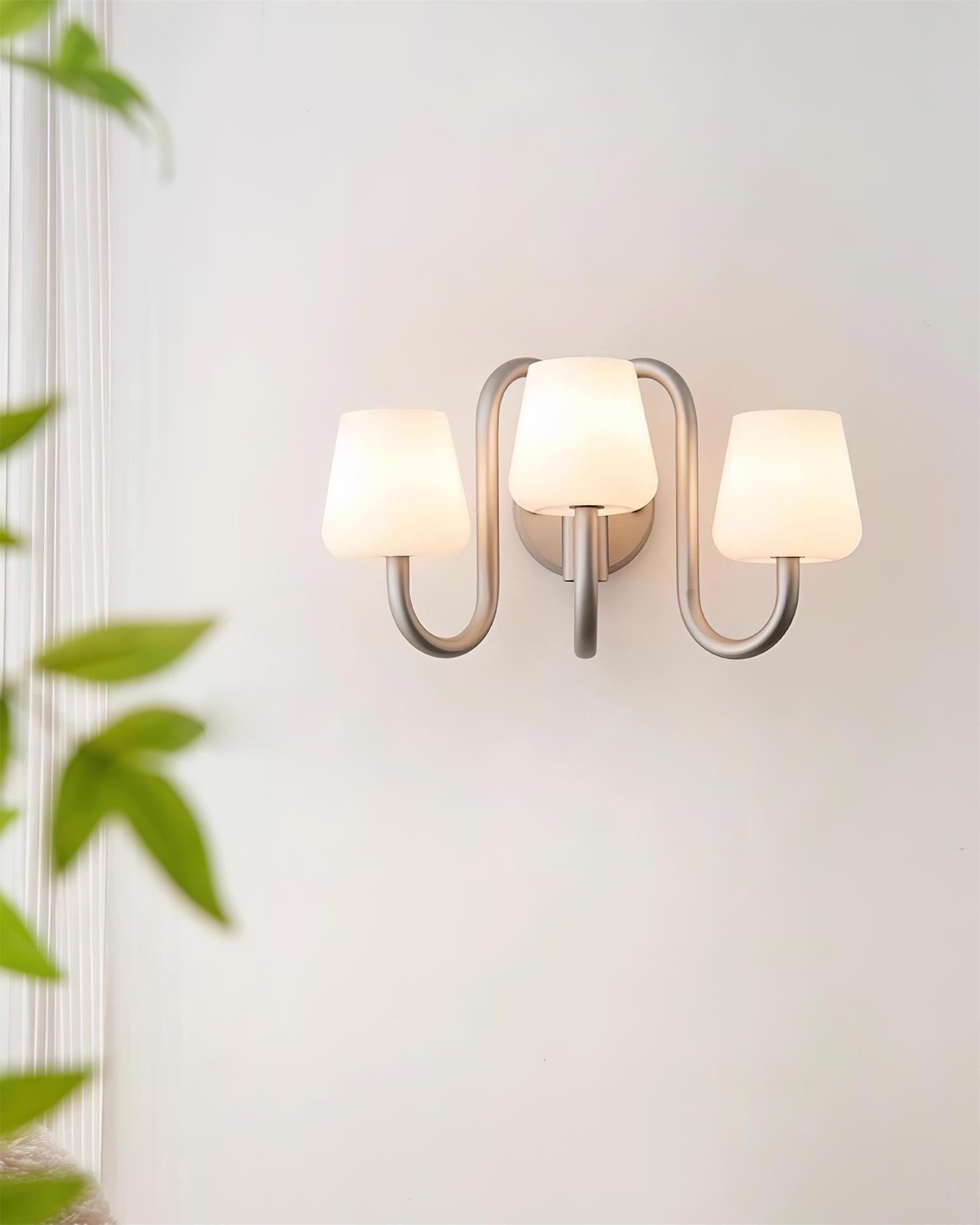 Trilo Wall Lamp Sculptural Satin Curves - Letslighting