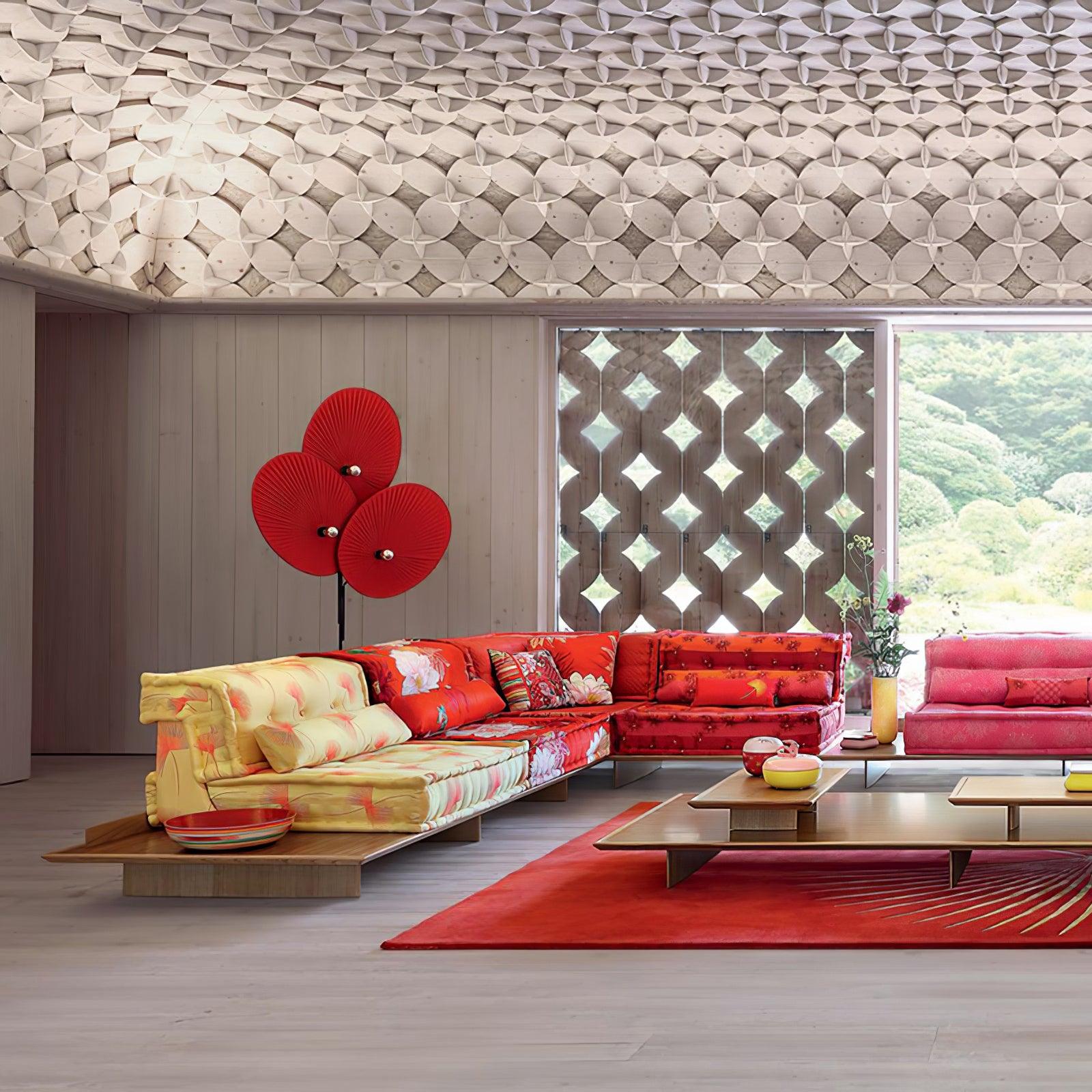 Scarlet Petal Fabric Floor Lamp - Letslighting