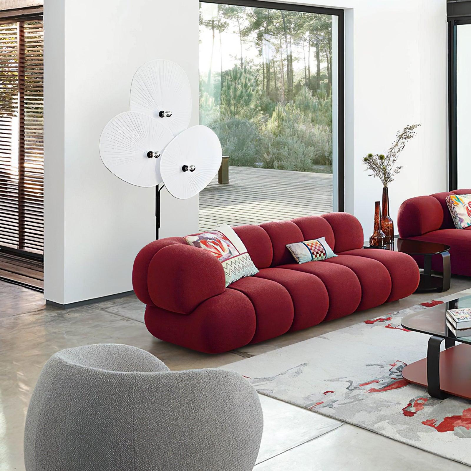 Scarlet Petal Fabric Floor Lamp - Letslighting