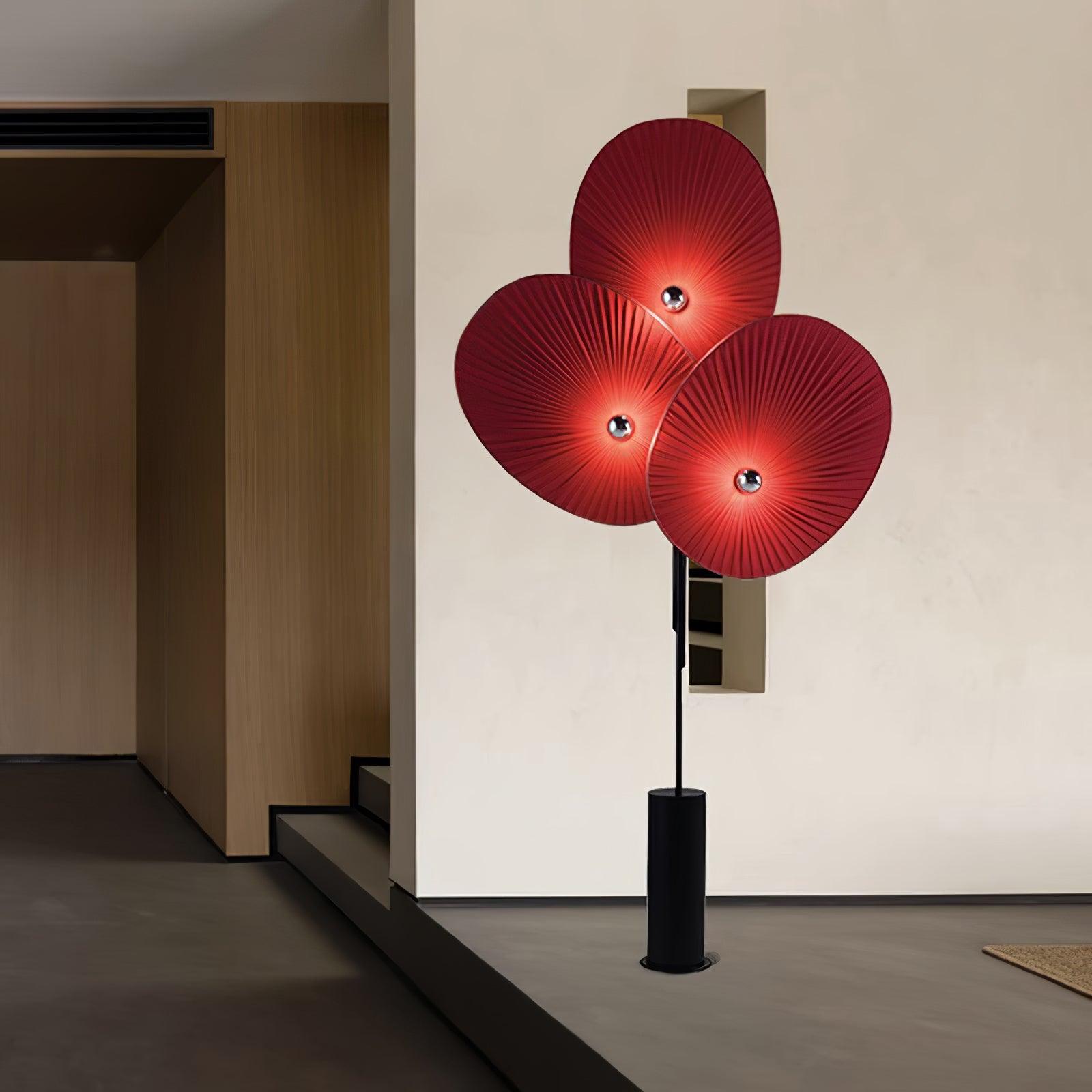 Scarlet Petal Fabric Floor Lamp - Letslighting