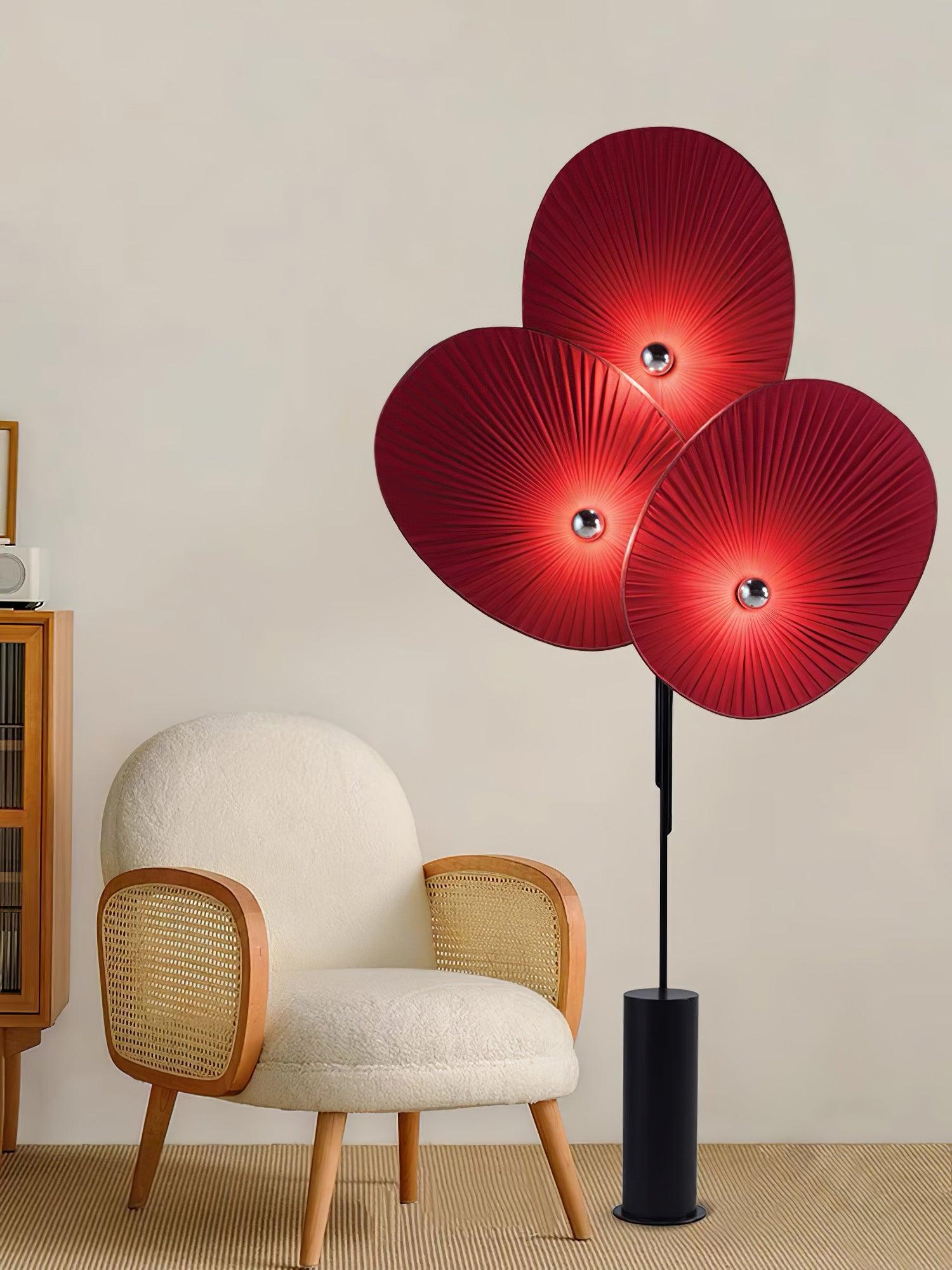 Scarlet Petal Fabric Floor Lamp - Letslighting