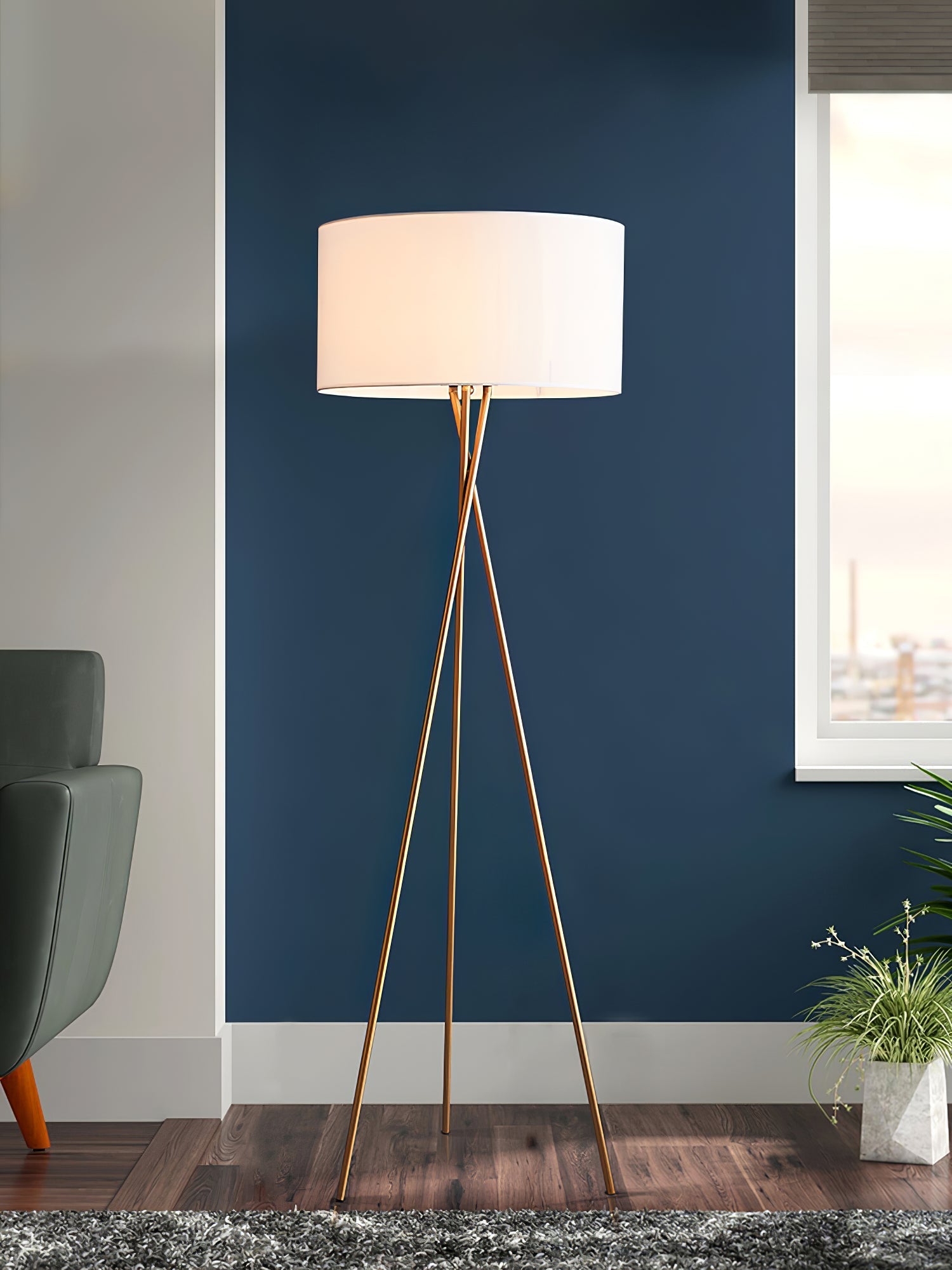 Zander Minimalist Fabric Floor Lamp - Letslighting