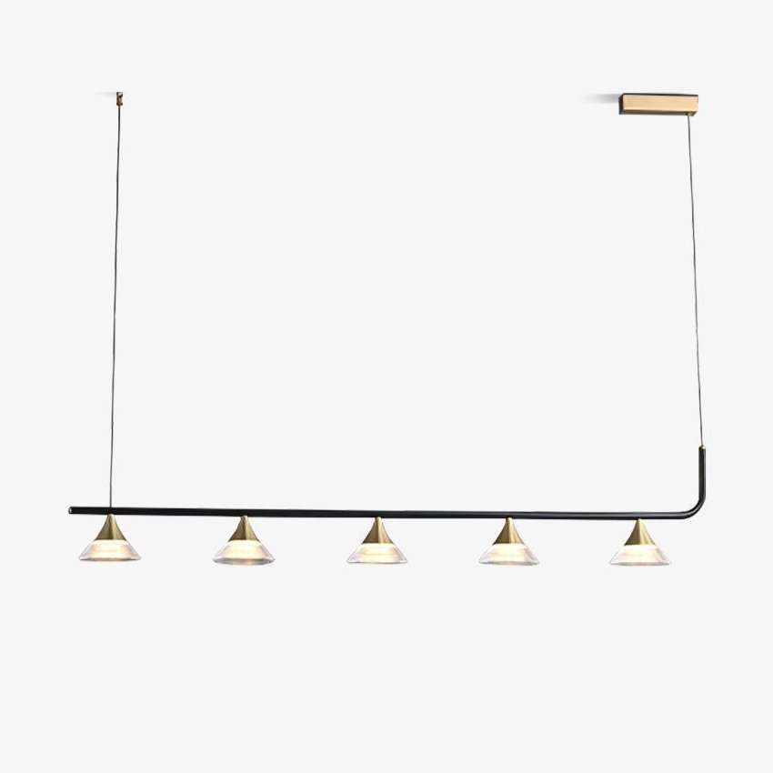 Lyra Mid Century Modern Brass Pendant Light - Letslighting