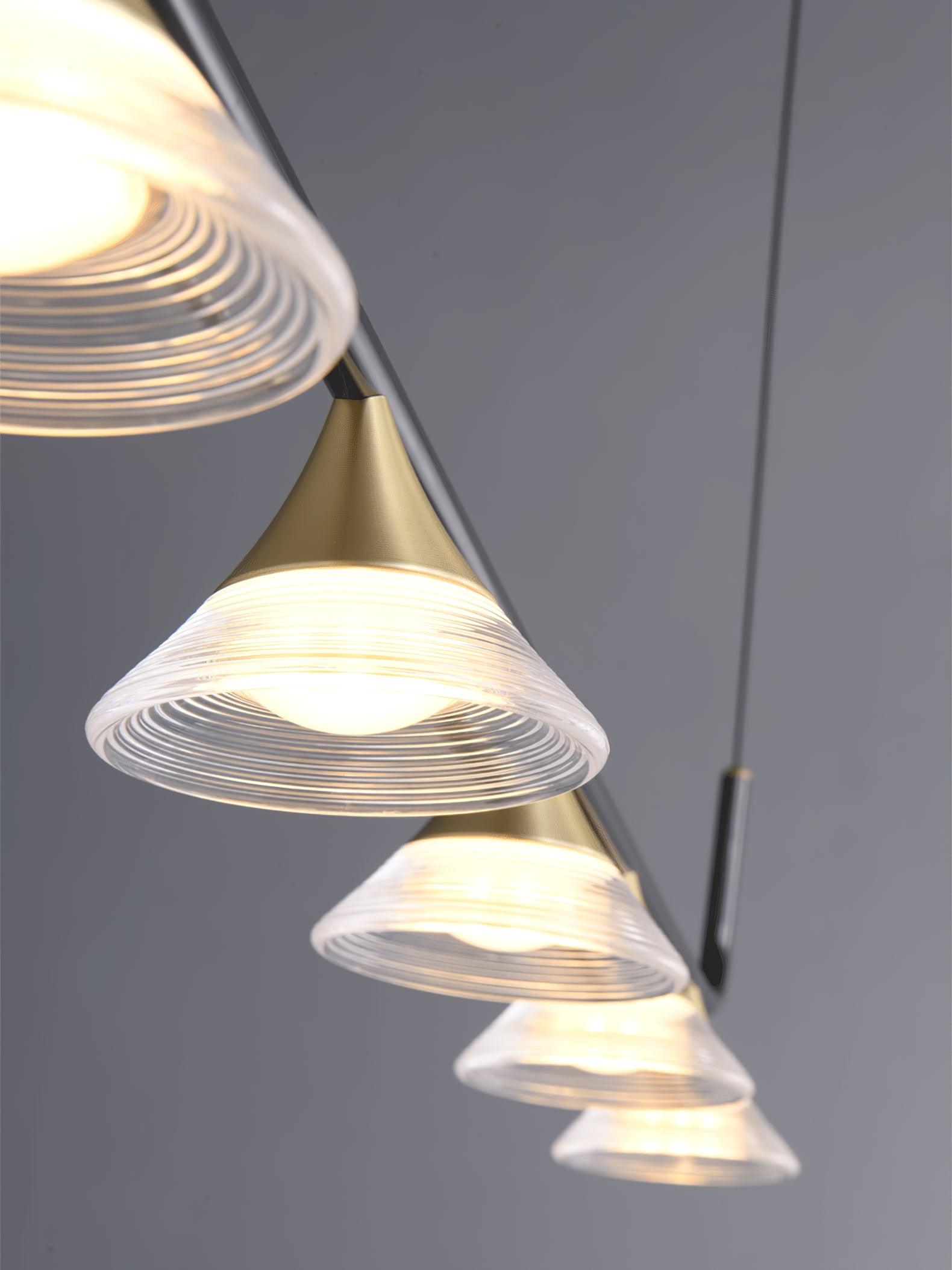 Lyra Mid Century Modern Brass Pendant Light - Letslighting