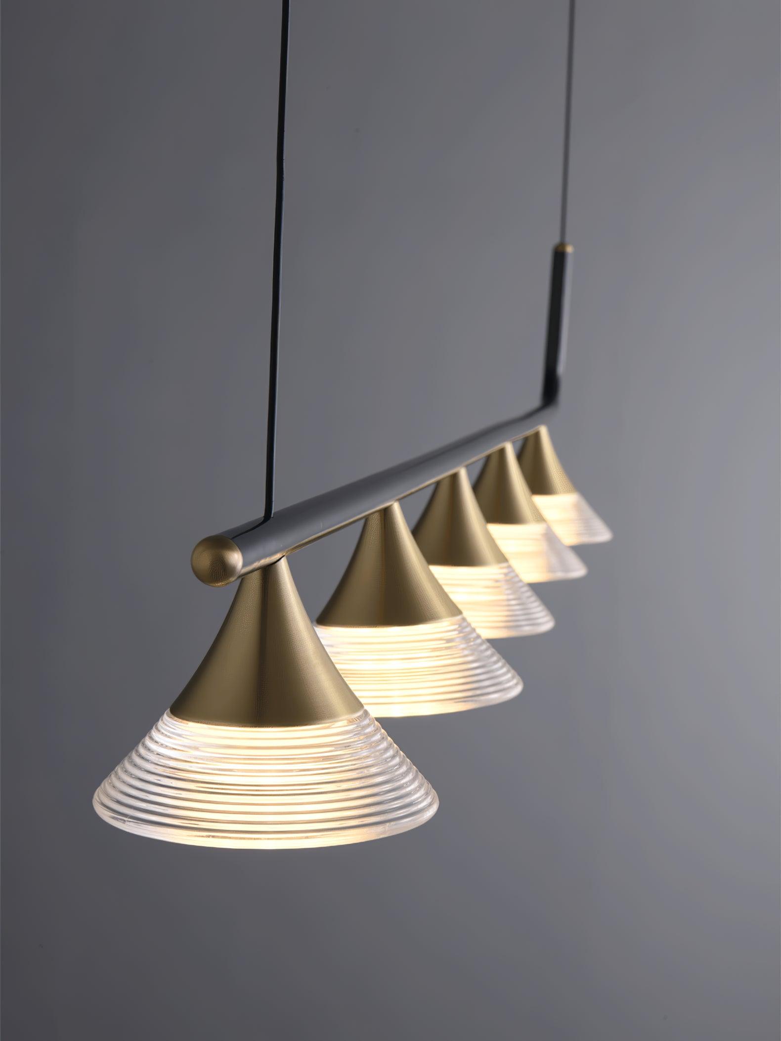 Lyra Mid Century Modern Brass Pendant Light - Letslighting