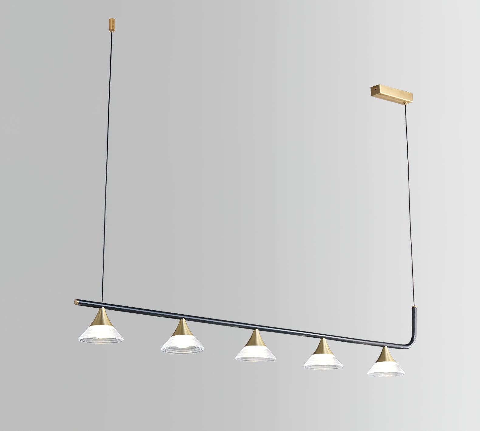 Lyra Mid Century Modern Brass Pendant Light - Letslighting